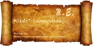 Mikó Eszmeralda névjegykártya